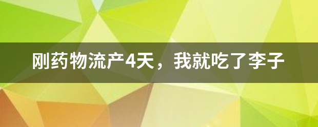 吃药流产后可以吃李子吗插图